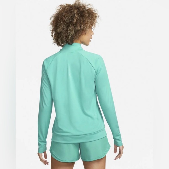 Nike Dri-FIT Swoosh Run Women's 1/4-Zip Running Midlayer Aqua/Green Size 2XL - Picture 2 of 2